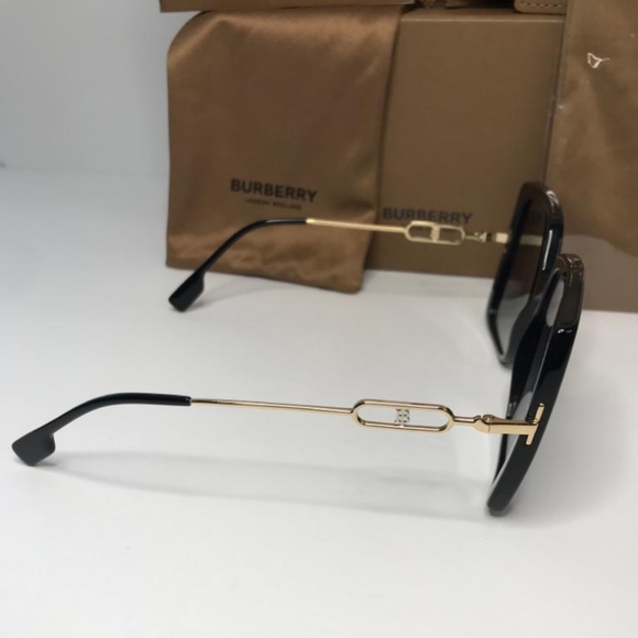 💯 Originl Burberry Luna Gray Gradient Square Ladies Sunglasses BE4332F 30018G - Picture 14 of 17